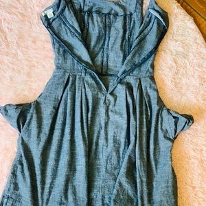 SOLD!!! Cut off shoulder, Denim pocket dress